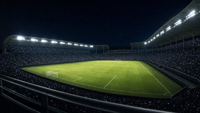 The stadium at night as a sky