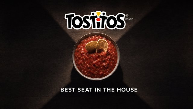 The salsa bowl lit like a stadium